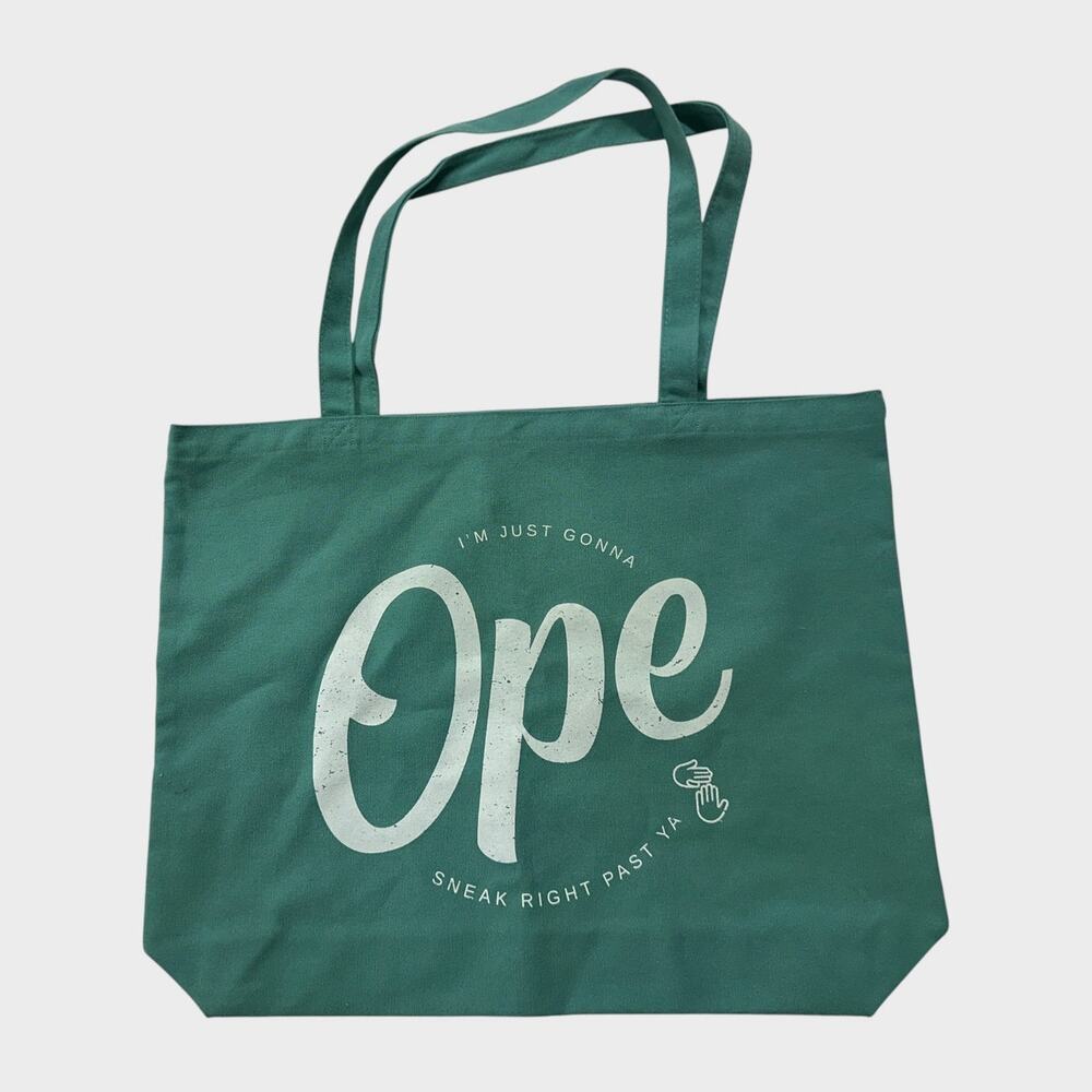 Ope Tote Cotton Canvas 19 1/2" W x 14 3/4" H x 5" D by High Five Threads